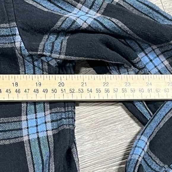 Quiksilver Men's Plaid Button Down Flannel Shirt Size Medium Blue - Picture 5 of 13